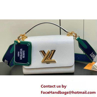 Louis Vuitton Calfskin Twist MM Bag M23514 White 2023