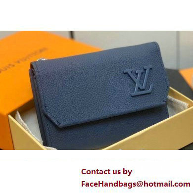 Louis Vuitton Cowhide leather Aerogram Slender Pilot Wallet Dark Blue 2024 - Click Image to Close