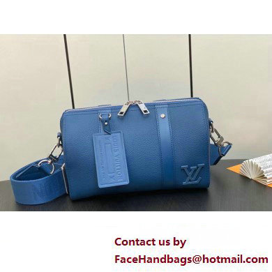 Louis Vuitton Cowhide leather City Keepall Bag M22486 Bright Blue 2023 - Click Image to Close