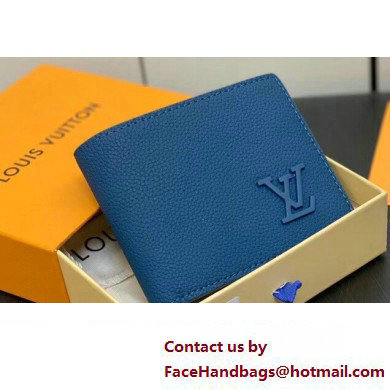 Louis Vuitton Cowhide leather Multiple Wallet M82809 Atlantic Blue 2023 - Click Image to Close