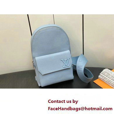 Louis Vuitton Cowhide leather Pilot Slingbag Baby Blue 2023