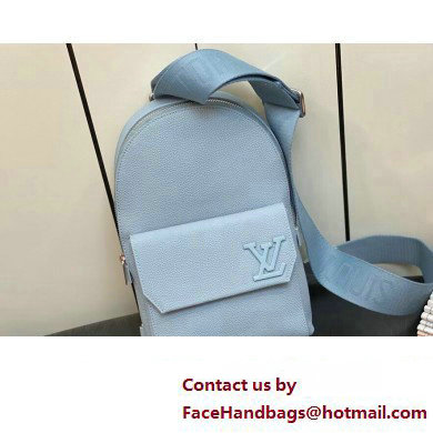 Louis Vuitton Cowhide leather Pilot Slingbag Baby Blue 2023