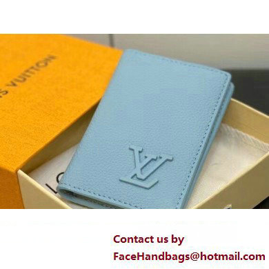 Louis Vuitton Cowhide leather Pocket Organizer Wallet M82805 Cloud Blue 2023 - Click Image to Close