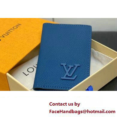 Louis Vuitton Cowhide leather Pocket Organizer Wallet M82806 Atlantic Blue 2023