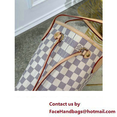 Louis Vuitton Damier Azur Canvas Neverfull PM Bag N41362 Beige 2023