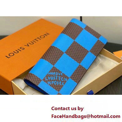 Louis Vuitton Damier Pop Canvas Brazza Wallet N40541 Blue 2024 - Click Image to Close