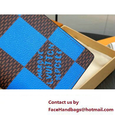 Louis Vuitton Damier Pop Canvas Brazza Wallet N40541 Blue 2024