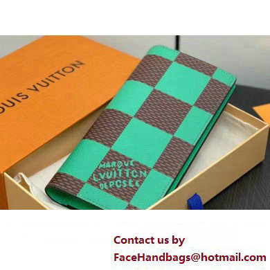 Louis Vuitton Damier Pop Canvas Brazza Wallet N40541 Green 2024