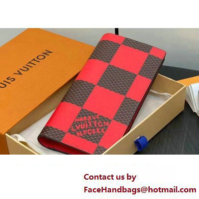 Louis Vuitton Damier Pop Canvas Brazza Wallet N40541 Red 2024 - Click Image to Close