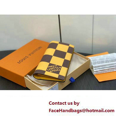 Louis Vuitton Damier Pop Canvas Brazza Wallet N40541 Yellow 2024 - Click Image to Close