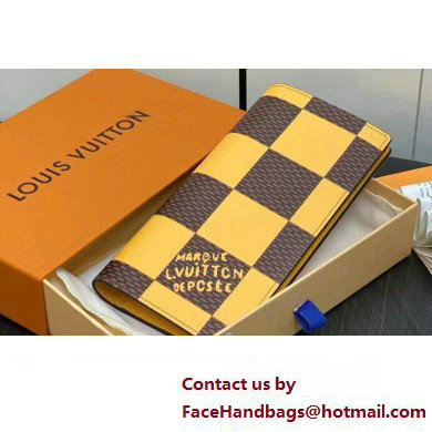 Louis Vuitton Damier Pop Canvas Brazza Wallet N40541 Yellow 2024