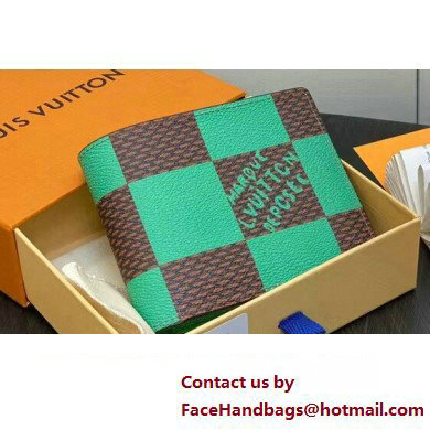 Louis Vuitton Damier Pop Canvas Multiple Wallet N40542 Green 2024