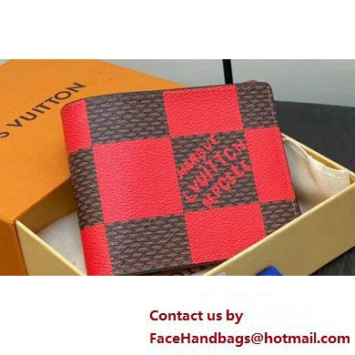 Louis Vuitton Damier Pop Canvas Multiple Wallet N40542 Red 2024 - Click Image to Close