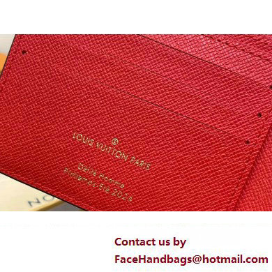 Louis Vuitton Damier Pop Canvas Multiple Wallet N40542 Red 2024