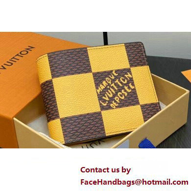 Louis Vuitton Damier Pop Canvas Multiple Wallet N40542 Yellow 2024