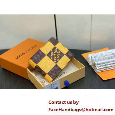 Louis Vuitton Damier Pop Canvas Multiple Wallet N40542 Yellow 2024