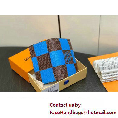 Louis Vuitton Damier Pop Canvas Pocket Organizer Wallet N40543 Blue 2024