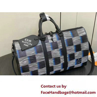 Louis Vuitton Damier Rush Epi XL Leather Keepall Bandouliere 50 Bag M23771 Blue Moon 2024