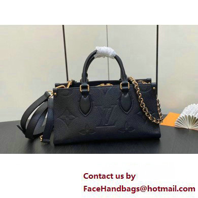 Louis Vuitton Embossed grained cowhide leather OnTheGo East West Bag M23640 Black 2023