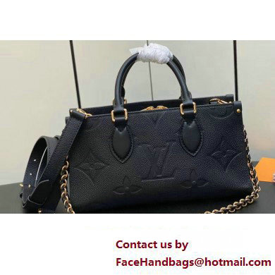 Louis Vuitton Embossed grained cowhide leather OnTheGo East West Bag M23640 Black 2023