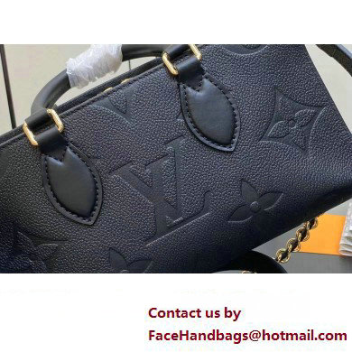 Louis Vuitton Embossed grained cowhide leather OnTheGo East West Bag M23640 Black 2023