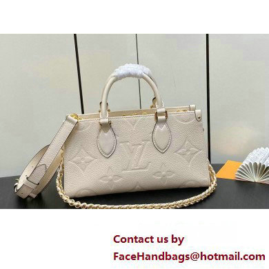 Louis Vuitton Embossed grained cowhide leather OnTheGo East West Bag M23698 Cream 2023