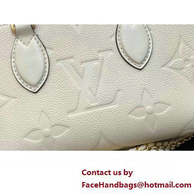 Louis Vuitton Embossed grained cowhide leather OnTheGo East West Bag M23698 Cream 2023