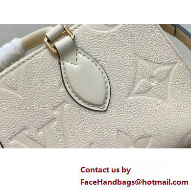 Louis Vuitton Embossed grained cowhide leather OnTheGo East West Bag M23698 Cream 2023