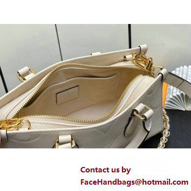 Louis Vuitton Embossed grained cowhide leather OnTheGo East West Bag M23698 Cream 2023