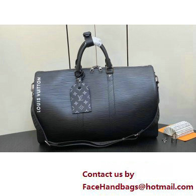 Louis Vuitton Epi XL grained leather Keepall Bandouliere 50 Bag M23721 Black 2023 - Click Image to Close