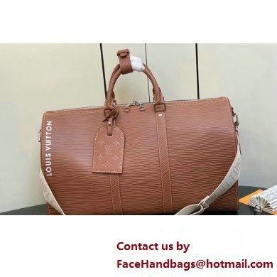 Louis Vuitton Epi XL grained leather Keepall Bandouliere 50 Bag M23721 Brown 2023 - Click Image to Close