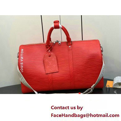 Louis Vuitton Epi XL grained leather Keepall Bandouliere 50 Bag M23721 Red 2023