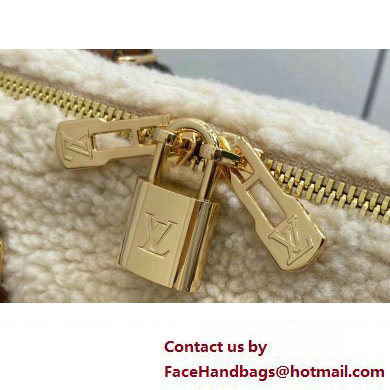 Louis Vuitton LV Ski Shearling Speedy Bandouliere 25 Bag M23468 Cream/Brown 2024