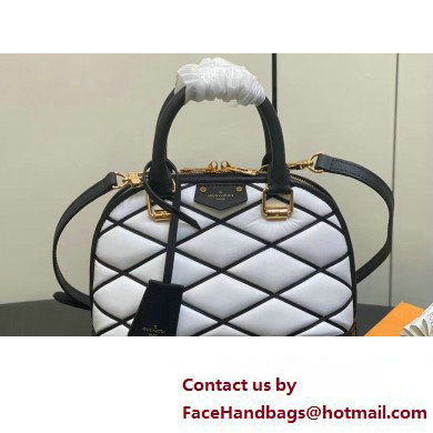 Louis Vuitton Lamb leather Alma BB Bag M23761 Black/White 2024