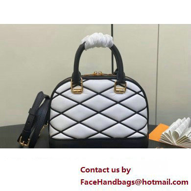 Louis Vuitton Lamb leather Alma BB Bag M23761 Black/White 2024