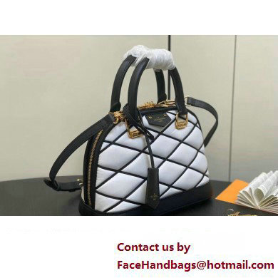 Louis Vuitton Lamb leather Alma BB Bag M23761 Black/White 2024