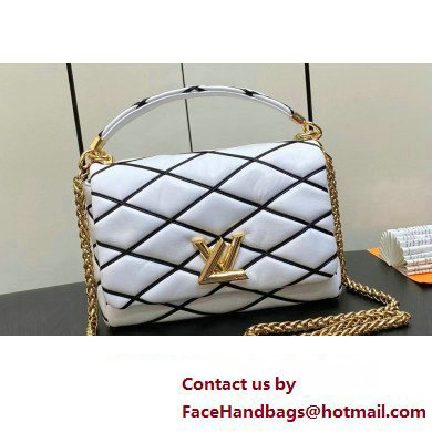 Louis Vuitton Lamb leather GO-14 MM Bag M22890 Black/White 2023