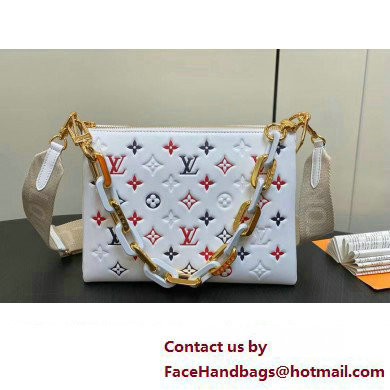 Louis Vuitton Lambskin Coussin PM Bag M23466 White 2024 - Click Image to Close