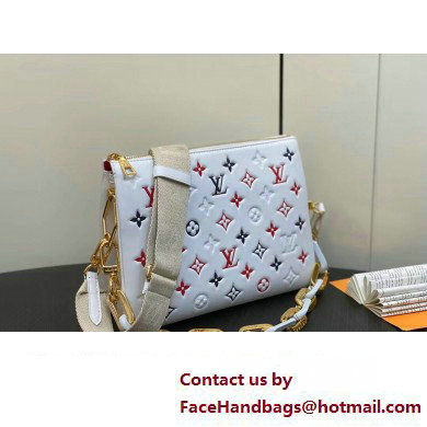 Louis Vuitton Lambskin Coussin PM Bag M23466 White 2024