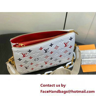 Louis Vuitton Lambskin Coussin PM Bag M23466 White 2024