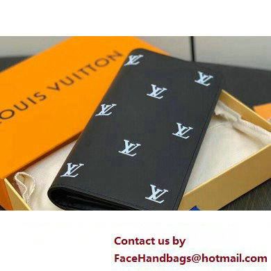 Louis Vuitton Leather Brazza Wallet LV Blason M83190 Black - Click Image to Close