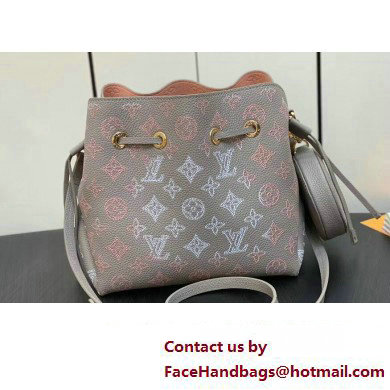 Louis Vuitton Mahina perforated calfskin leather Bella Bag M23388 Flight Mode Gray 2024 - Click Image to Close