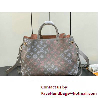 Louis Vuitton Mahina perforated calfskin leather Bella Tote Bag M23395 Flight Mode Gray 2023