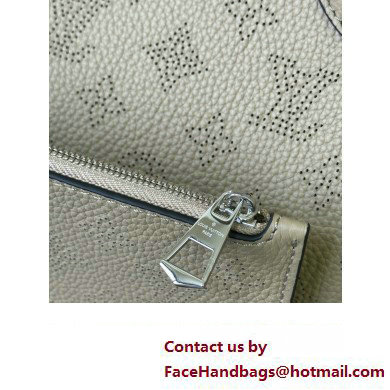 Louis Vuitton Mahina perforated calfskin leather Blossom MM Bag M21852 Galet Beige 2023