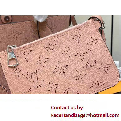 Louis Vuitton Mahina perforated calfskin leather Blossom PM Bag M23196 Rose Jasmin 2023