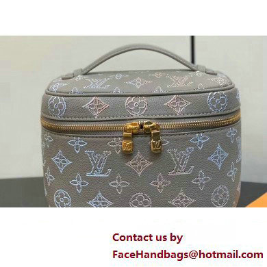 Louis Vuitton Mahina perforated calfskin leather Nice Mini Bag M23550 Flight Mode Gray 2024