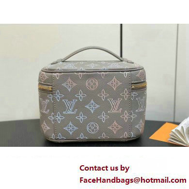 Louis Vuitton Mahina perforated calfskin leather Nice Mini Bag M23550 Flight Mode Gray 2024