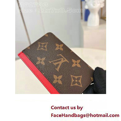 Louis Vuitton Monogram Canvas Card Holder PM M82869 Red 2024