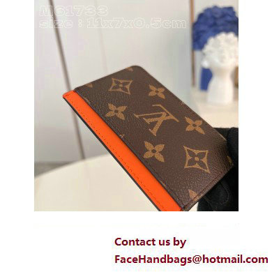 Louis Vuitton Monogram Canvas Card Holder PM M82870 Orange 2024