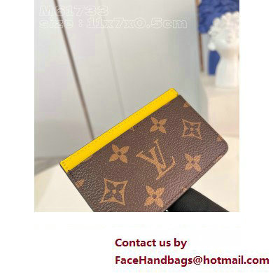 Louis Vuitton Monogram Canvas Card Holder PM M82871 Yellow 2024